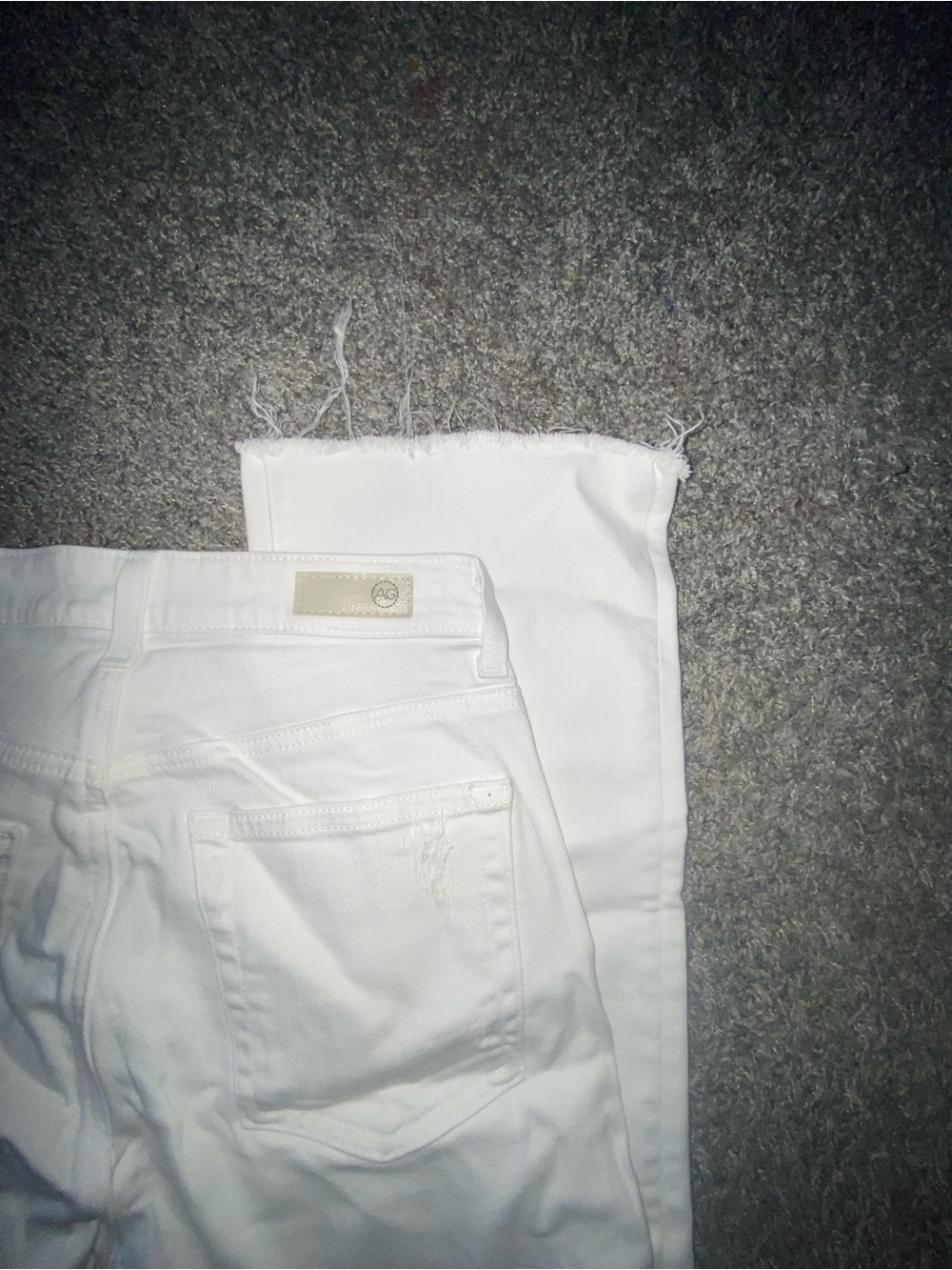 AG Adriano Goldschmied White Cropped Boot Cut Jeans - Picture 8 of 9
